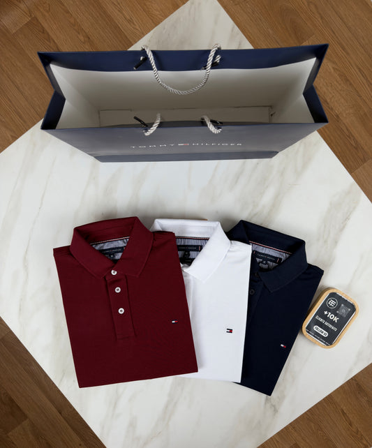 Polo TH classique 100% en coton piqué