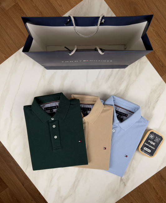 Polo TH classique 100% en coton piqué