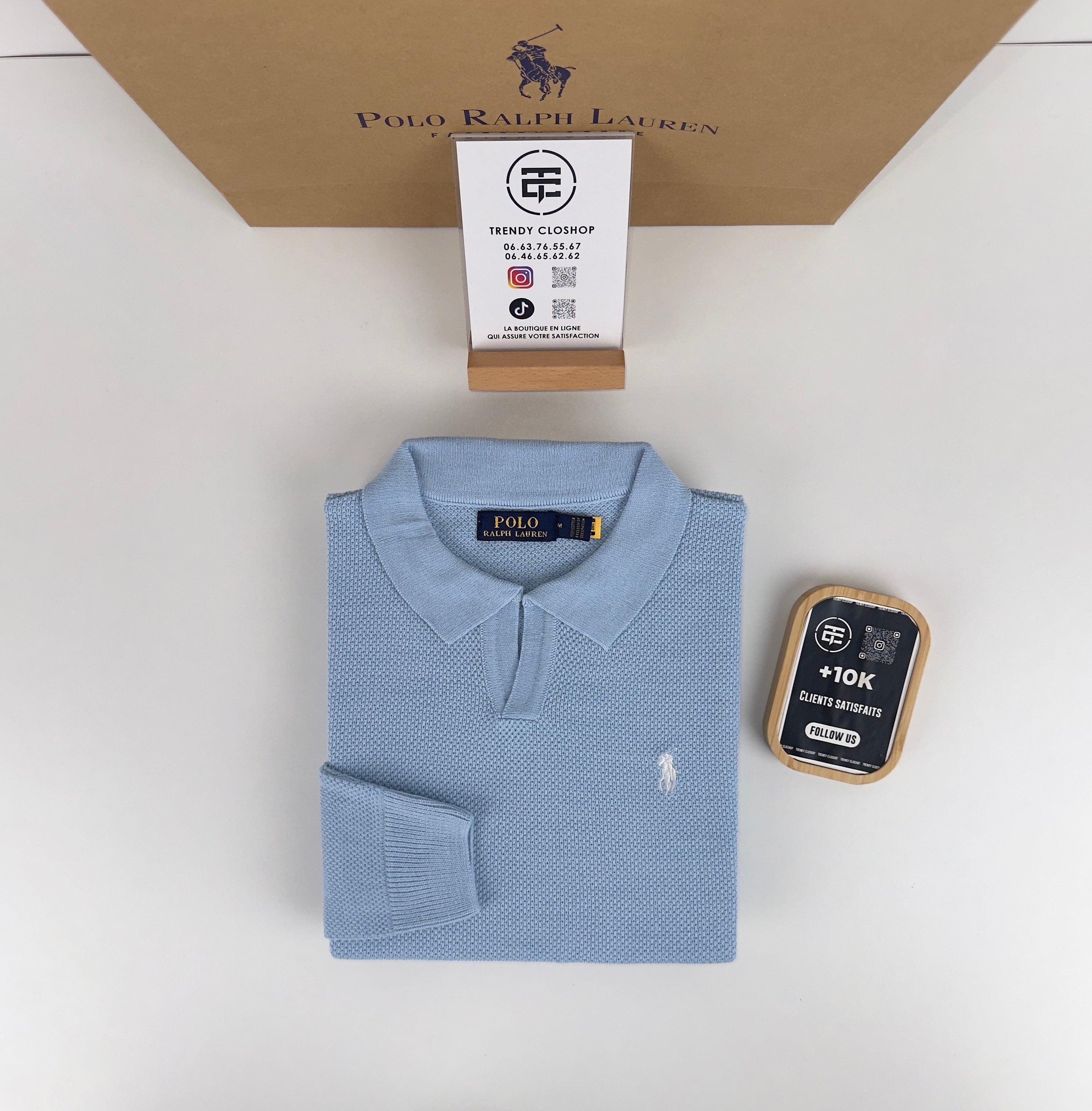 Pull Ralph Lauren à col polo - MANCHES LONGUES