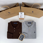 Pull Ralph Lauren torsadé à col polo