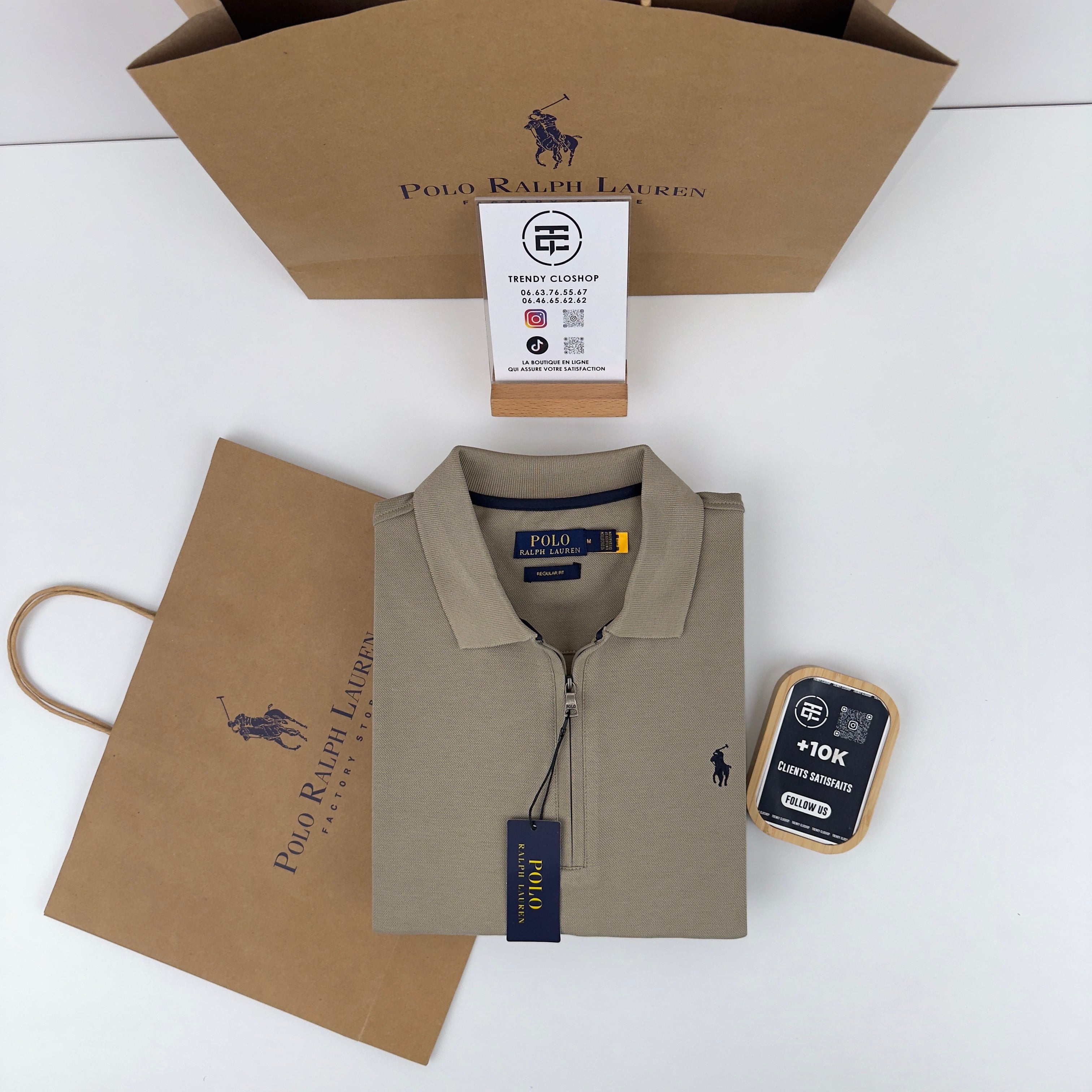 Sweat Ralph Lauren à col 1/4 zippé