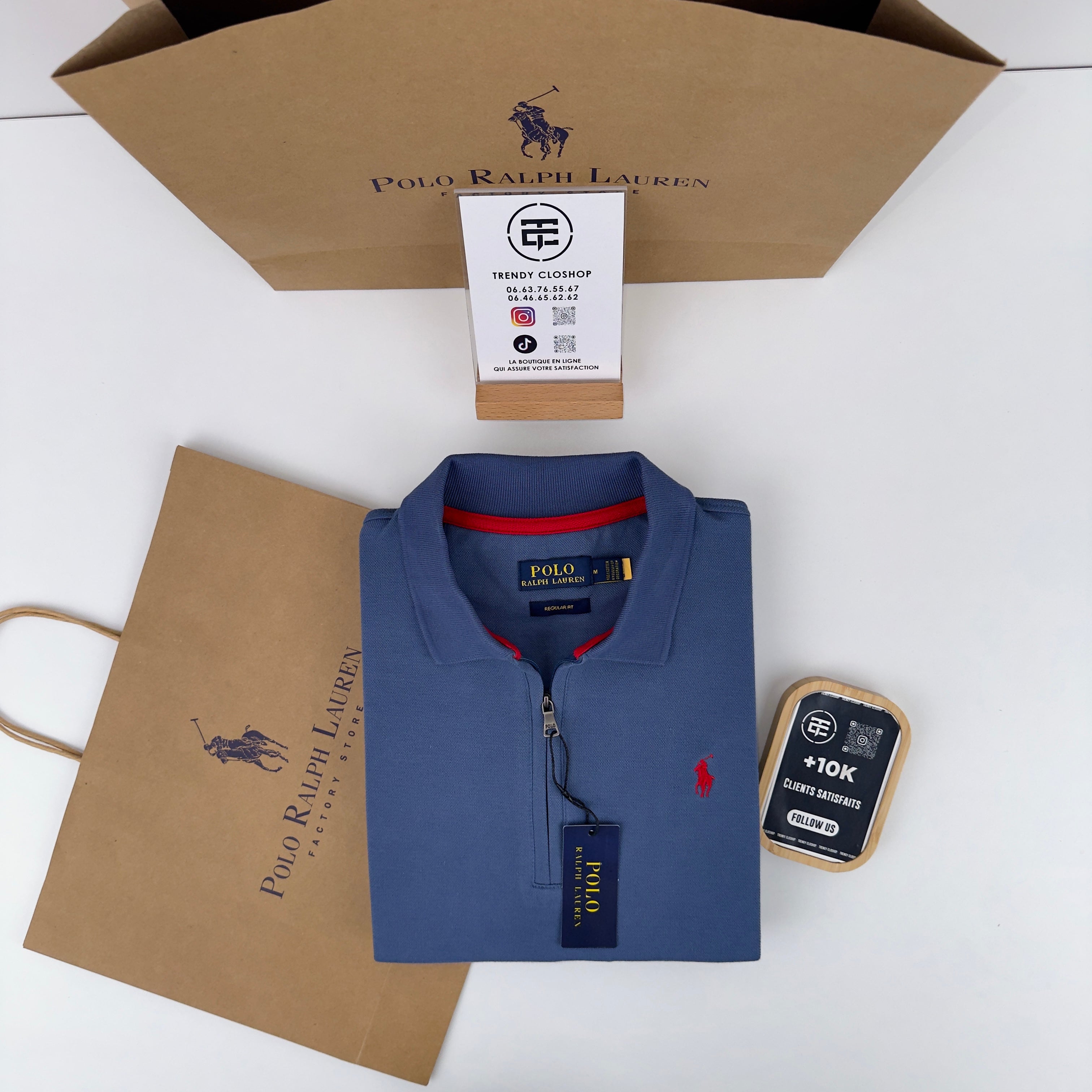 Sweat Ralph Lauren à col 1/4 zippé