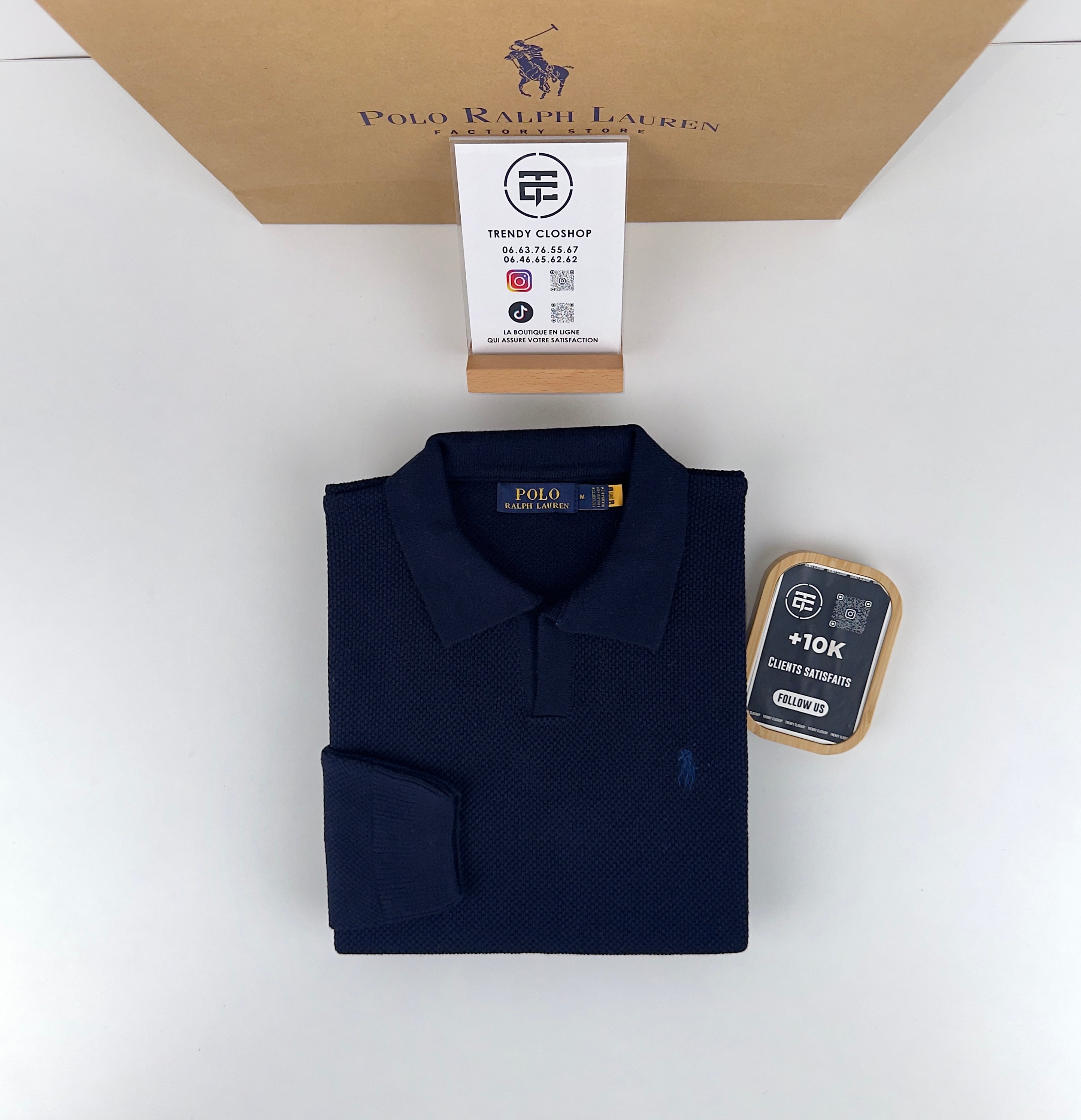 Pull Ralph Lauren à col polo - MANCHES LONGUES
