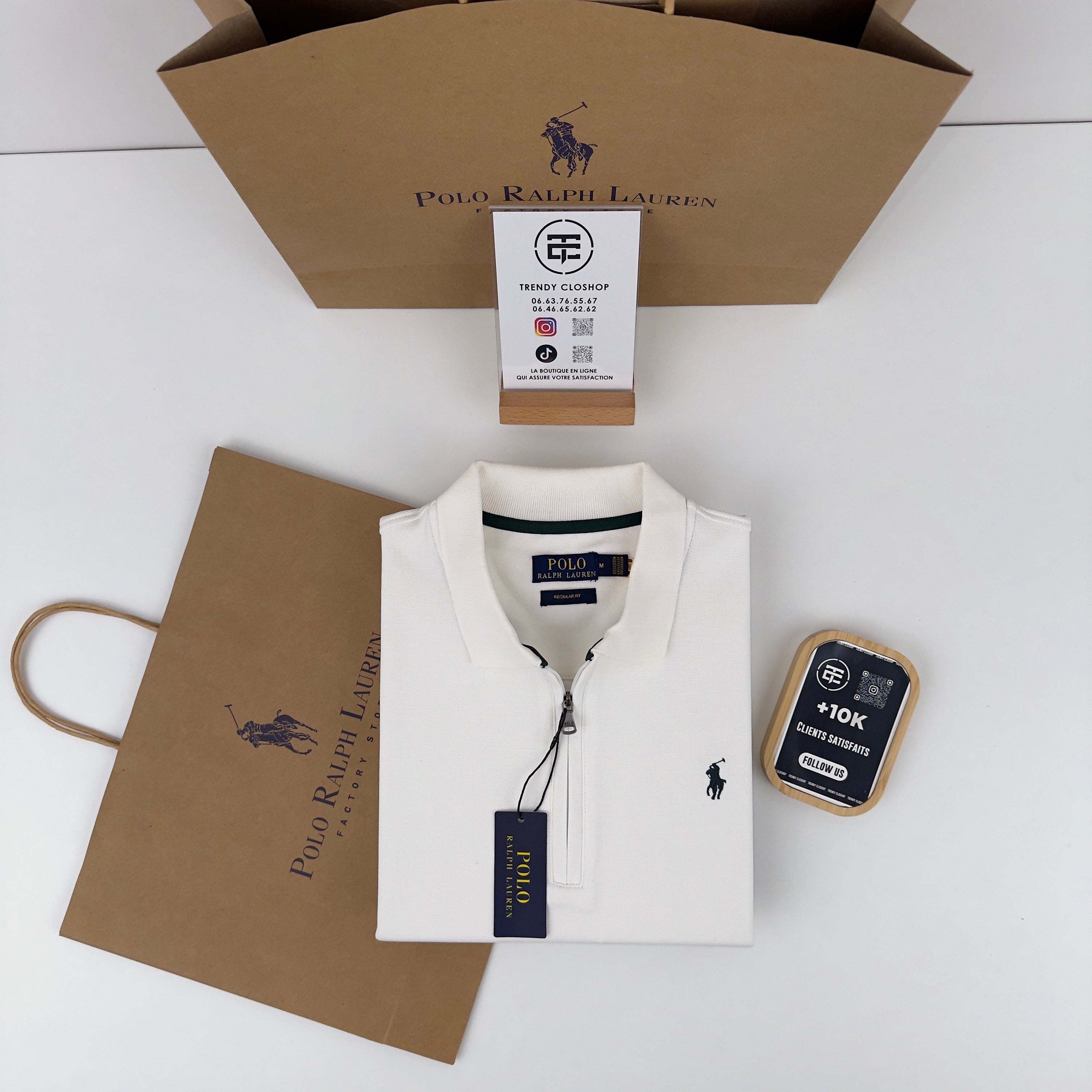 Sweat Ralph Lauren à col 1/4 zippé