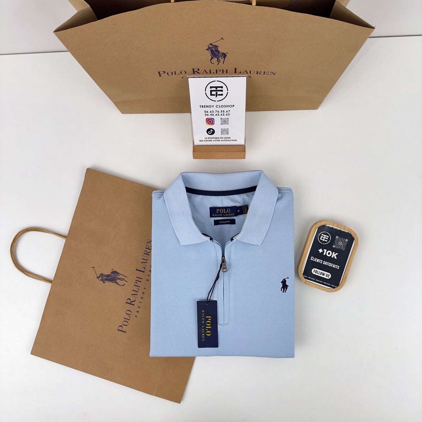 Sweat Ralph Lauren à col 1/4 zippé