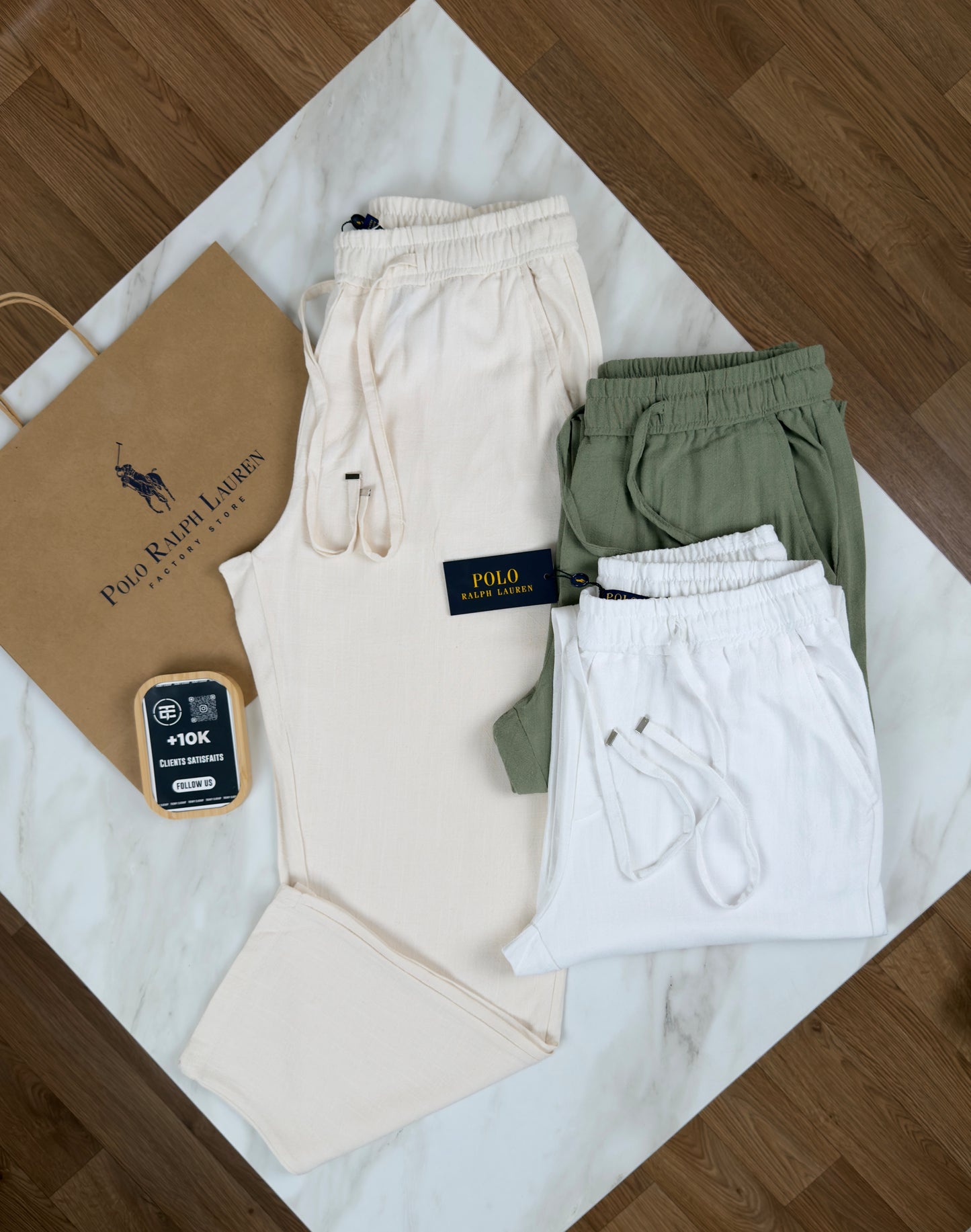 Pantalon 100% en lin Ralph Lauren